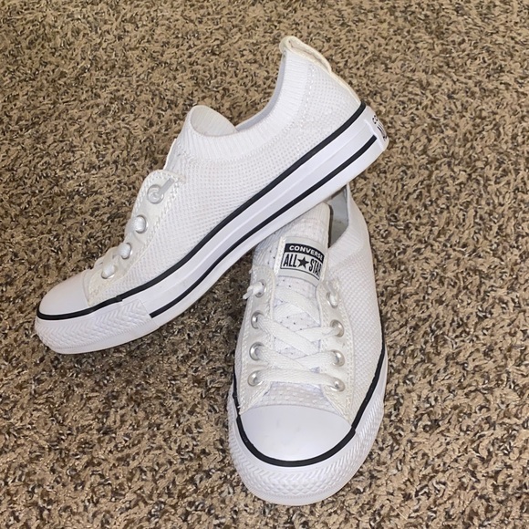 Converse Chuck Taylor All Star Shoreline Knit White Slip-On Sneakers - Picture 7 of 8